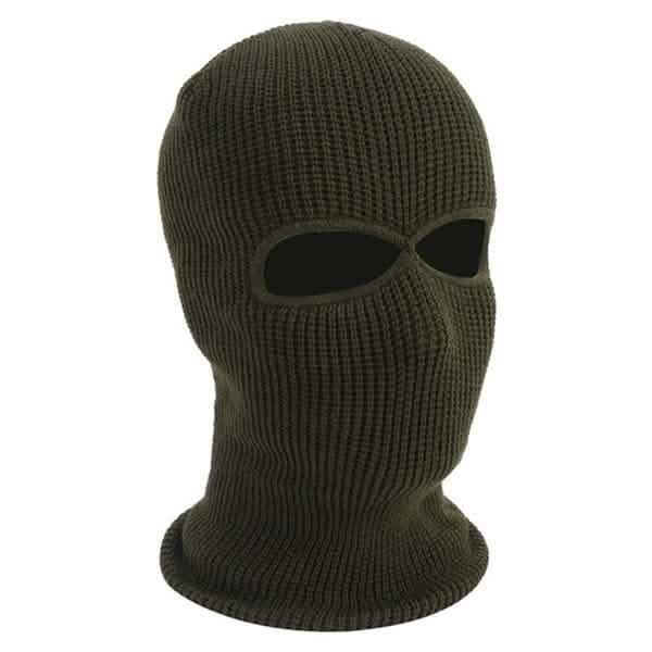 2 Holes Full Face Cover Hood Knitted Balaclava Face Mask