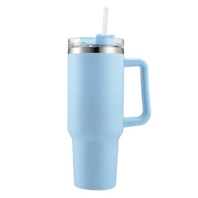 40oz Reusable Vacuum Tumbler with Insulated Double Wall and Cup Handle