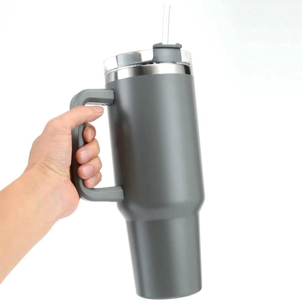 40oz Reusable Vacuum Tumbler with Insulated Double Wall and Cup Handle