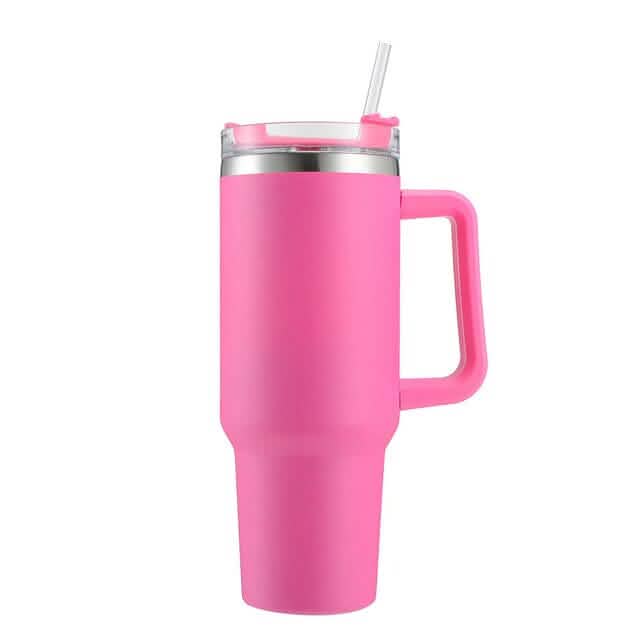 40oz Reusable Vacuum Tumbler with Insulated Double Wall and Cup Handle