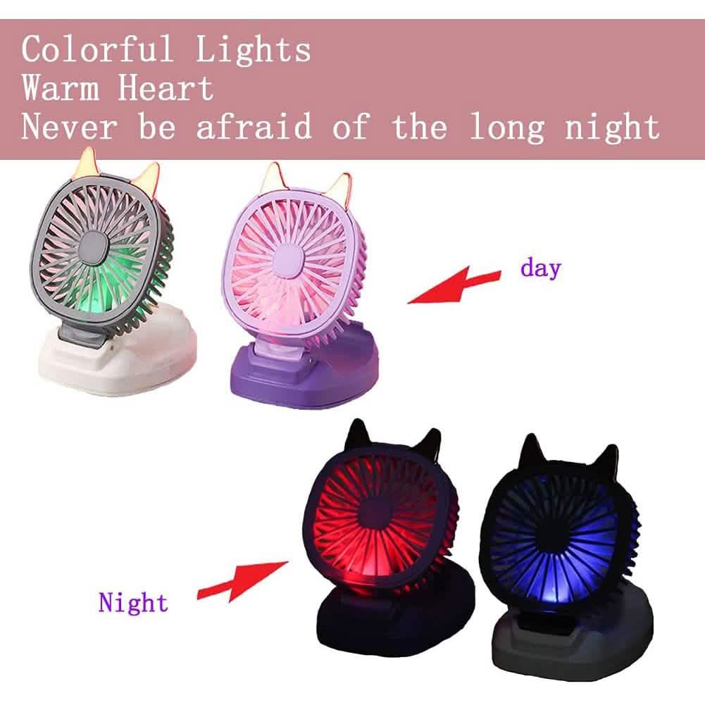 360¬∞Rotation Kids Portable Wrist Strap Mini Watch Hand Held Fan Cat Design