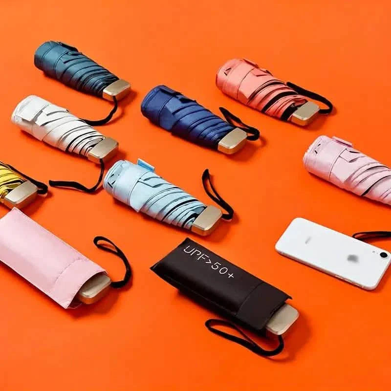 Pocket Windproof UV50 Anti-sunburn Rain Umbrella