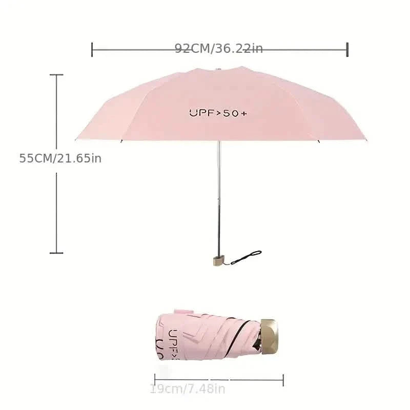 Pocket Windproof UV50 Anti-sunburn Rain Umbrella
